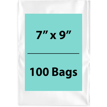 Clear Poly Bags 1.5 Mil 7" x 9" 100 Bags
